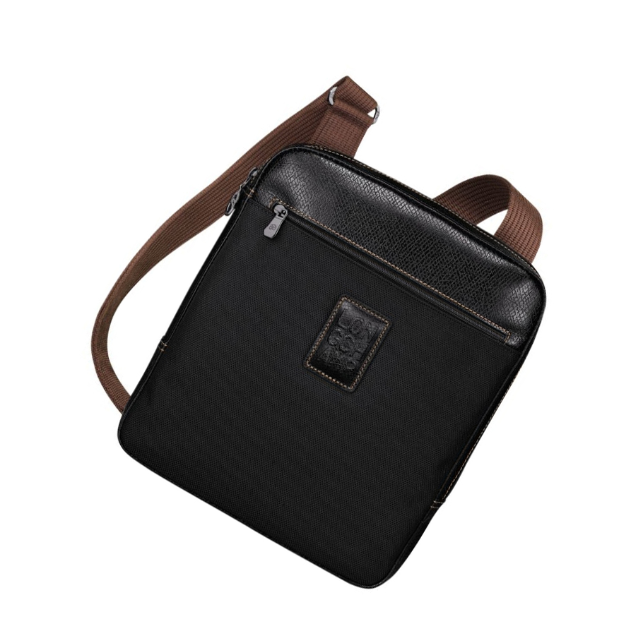 Férfi Longchamp Boxford L Crossbody Táska Fekete | HU-VIK5186