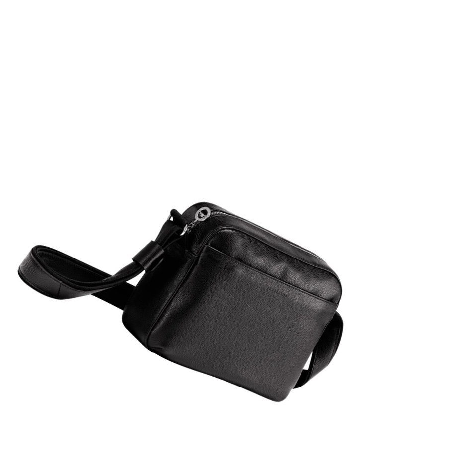 Férfi Longchamp Le Foulonné Crossbody Táska Fekete | HU-XBO6734