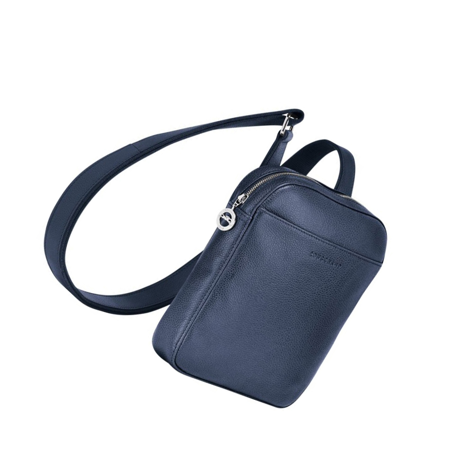 Férfi Longchamp Le Foulonné S Crossbody Táska Sötétkék | HU-BJY6415