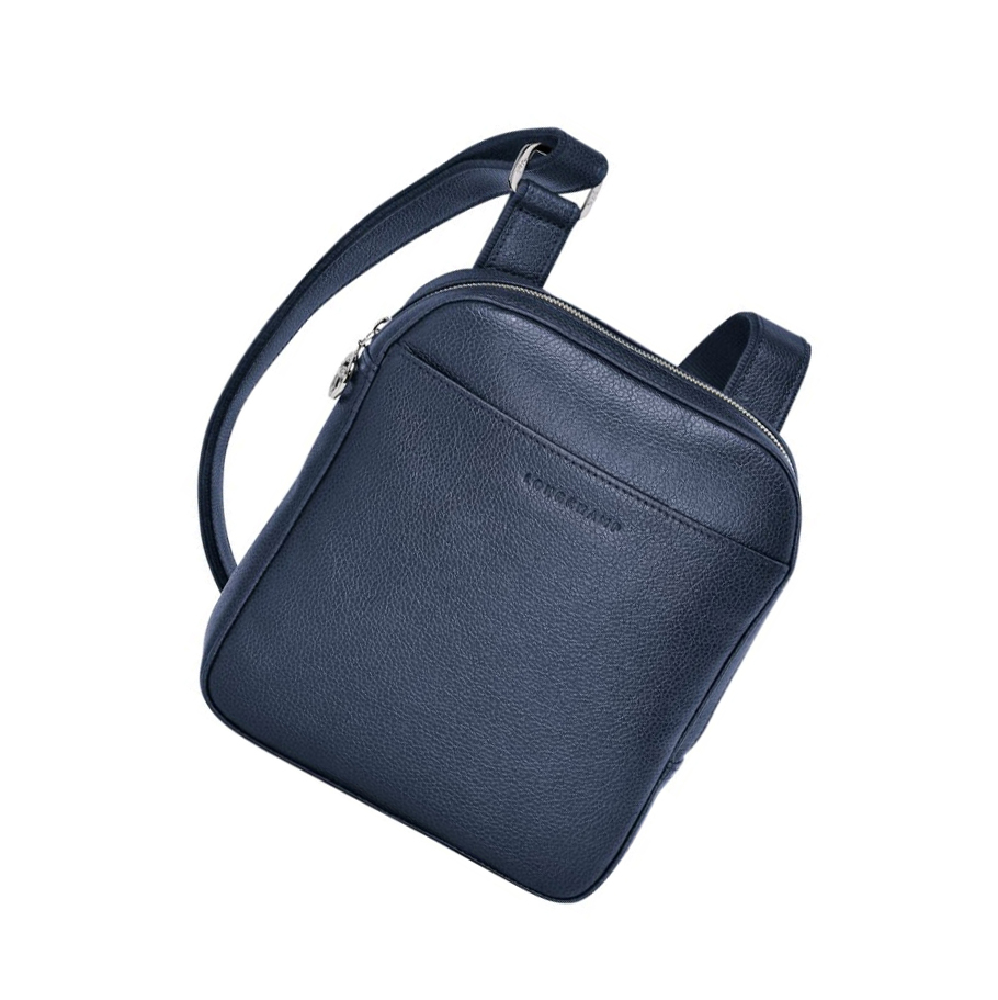 Férfi Longchamp Le Foulonné S Crossbody Táska Sötétkék | HU-BJY6415