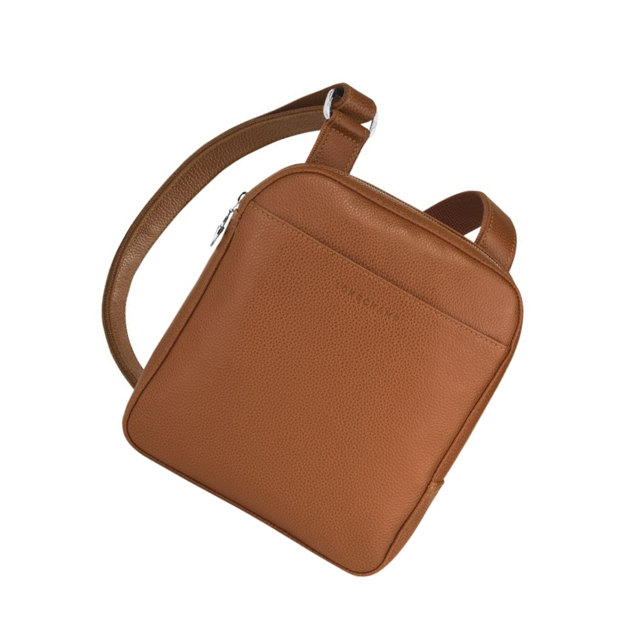 Férfi Longchamp Le Foulonné S Crossbody Táska Barna | HU-TQC9071