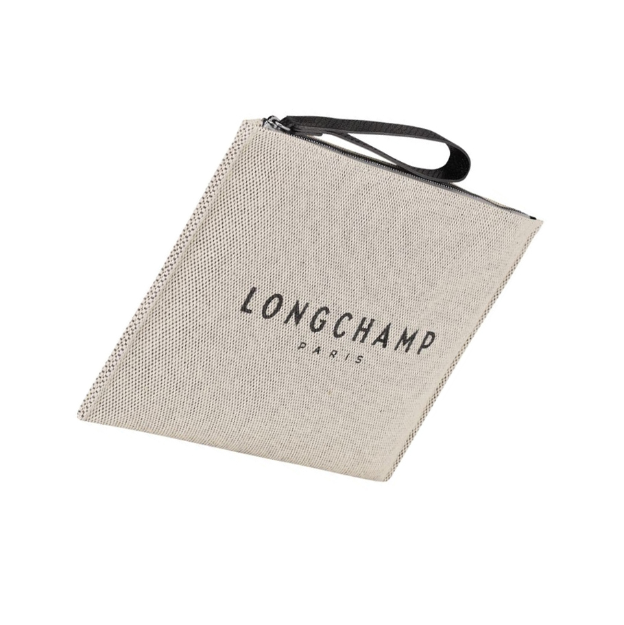 Férfi Longchamp Roseau Pouches Bézs | HU-PAB9428