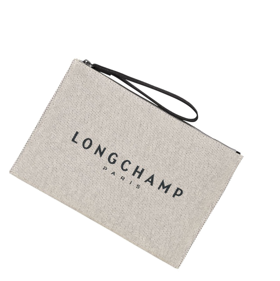 Férfi Longchamp Roseau Pouches Bézs | HU-PAB9428