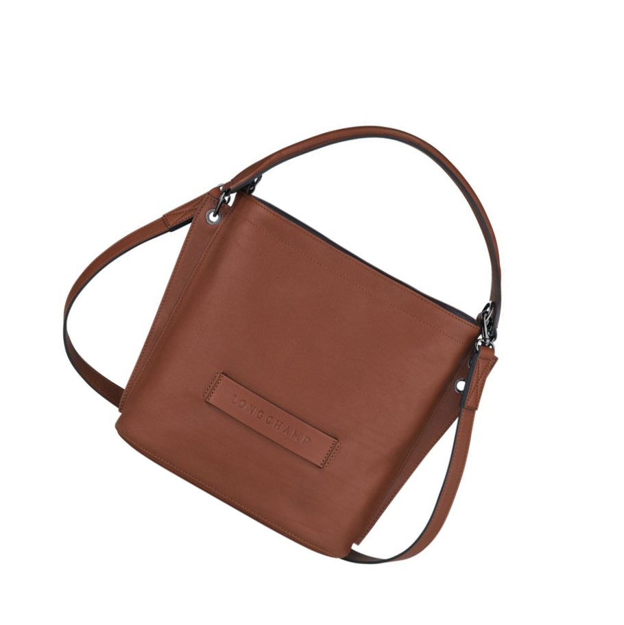 Női Longchamp 3D Crossbody Táska Barna | HU-DWX7312