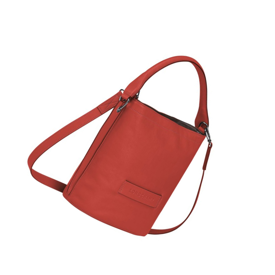 Női Longchamp 3D Crossbody Táska Piros | HU-WES6430