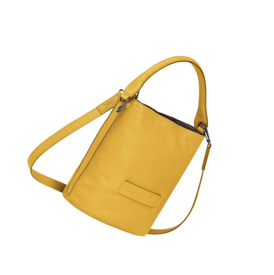 Női Longchamp 3D Crossbody Táska Sárga | HU-FXR2908