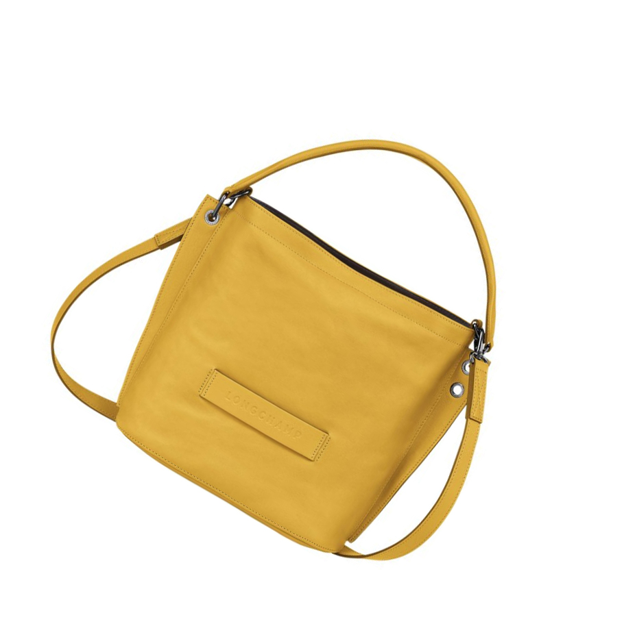 Női Longchamp 3D Crossbody Táska Sárga | HU-FXR2908