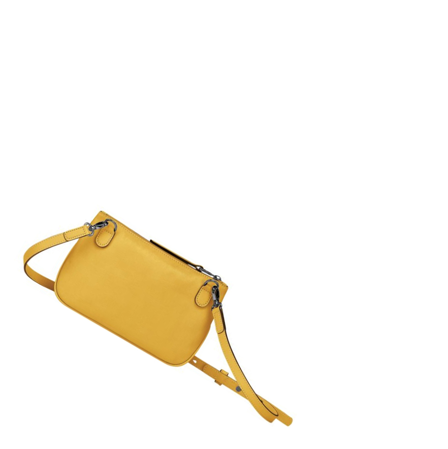 Női Longchamp 3D Crossbody Táska Sárga | HU-RIZ3951