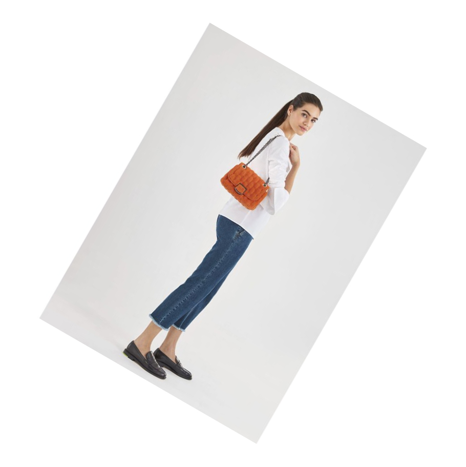 Női Longchamp Brioche Eponge S Crossbody Táska Narancssárga | HU-QHX4163