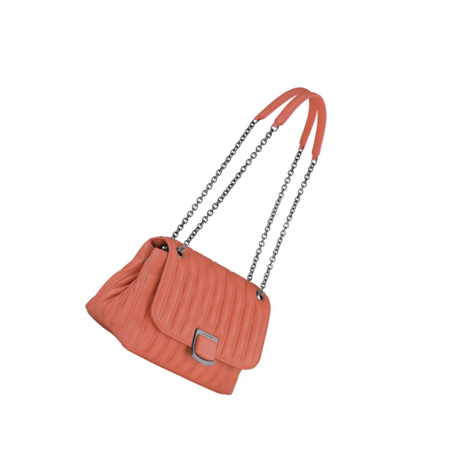 Női Longchamp Brioche M Crossbody Táska Rózsaszín | HU-JWC9631