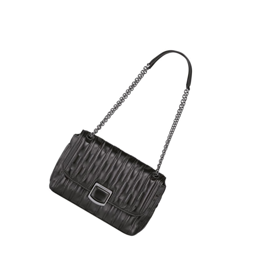 Női Longchamp Brioche M Crossbody Táska Fekete | HU-VHB6529