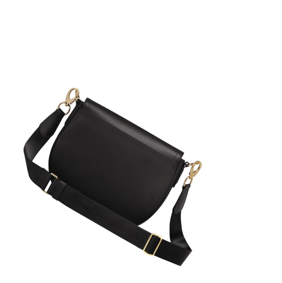 Női Longchamp Cavalcade M Crossbody Táska Fekete | HU-WUB2937