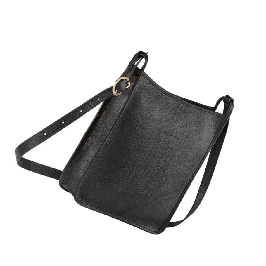 Női Longchamp Le Foulonné L Crossbody Táska Fekete | HU-HCN1629