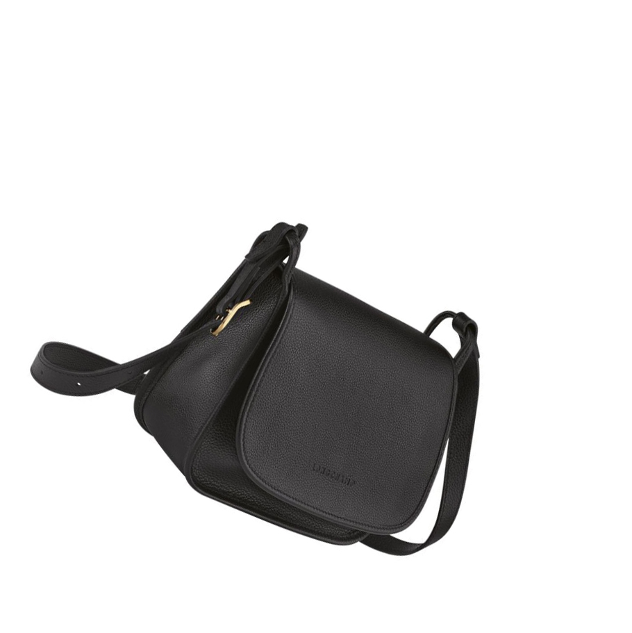 Női Longchamp Le Foulonné M Crossbody Táska Fekete | HU-BYW8160