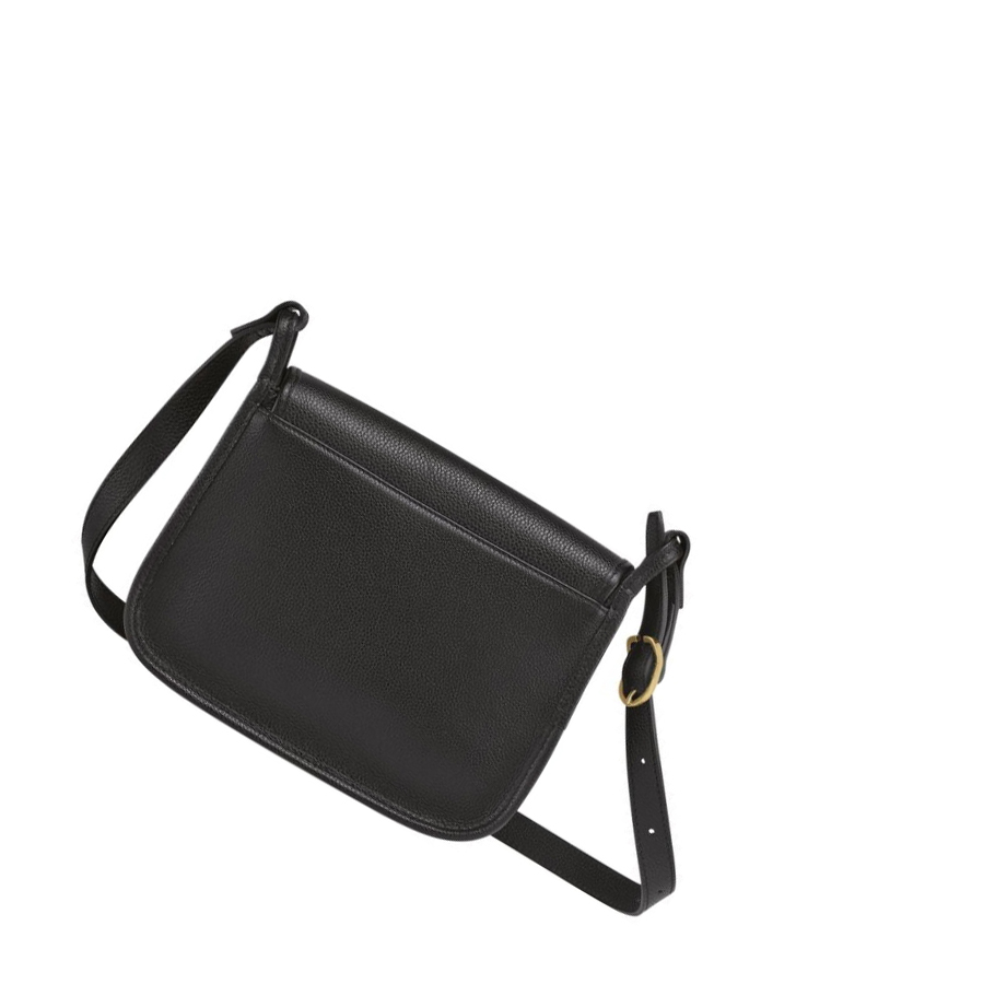 Női Longchamp Le Foulonné M Crossbody Táska Fekete | HU-BYW8160