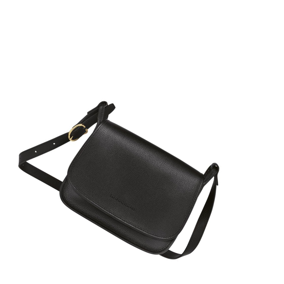 Női Longchamp Le Foulonné M Crossbody Táska Fekete | HU-BYW8160