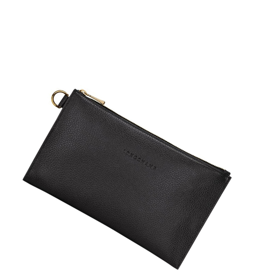 Női Longchamp Le Foulonné Pouches Fekete | HU-VCU9731