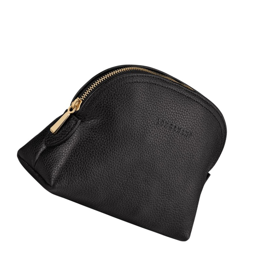 Női Longchamp Le Foulonné Pouches Fekete | HU-XDM5904