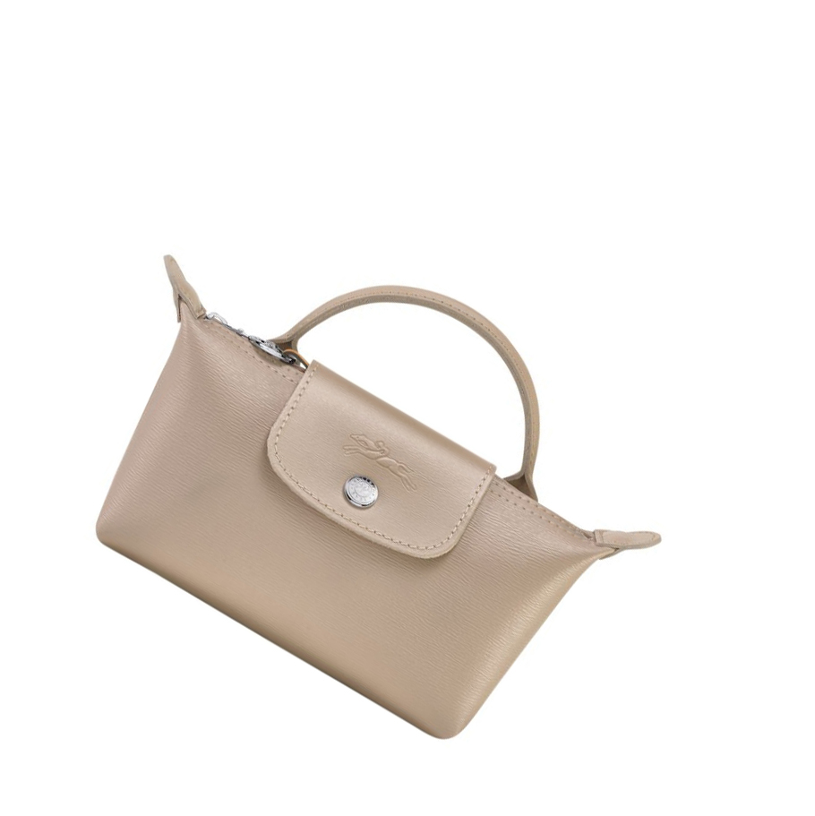 Női Longchamp Le Pliage City Pouches Bézs | HU-BDE4260