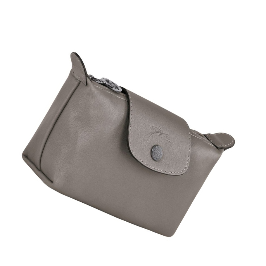 Női Longchamp Le Pliage Cuir Pouches Szürke | HU-VNX2863