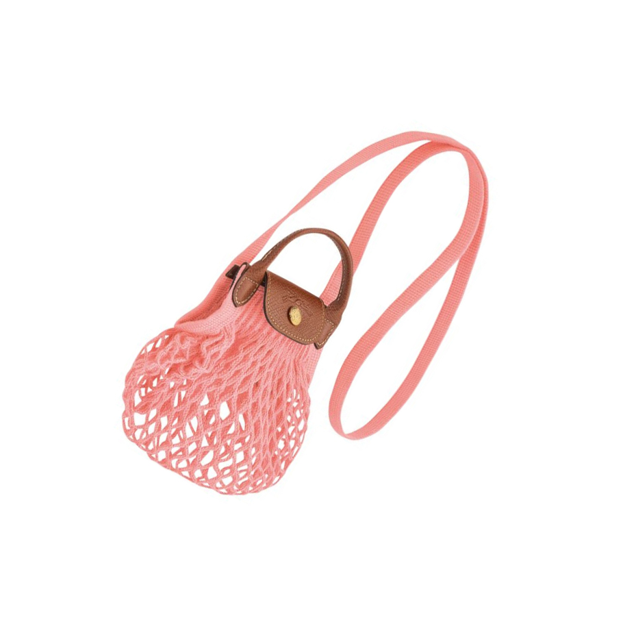 Női Longchamp Le Pliage Filet XS Crossbody Táska Rózsaszín | HU-EMF2567