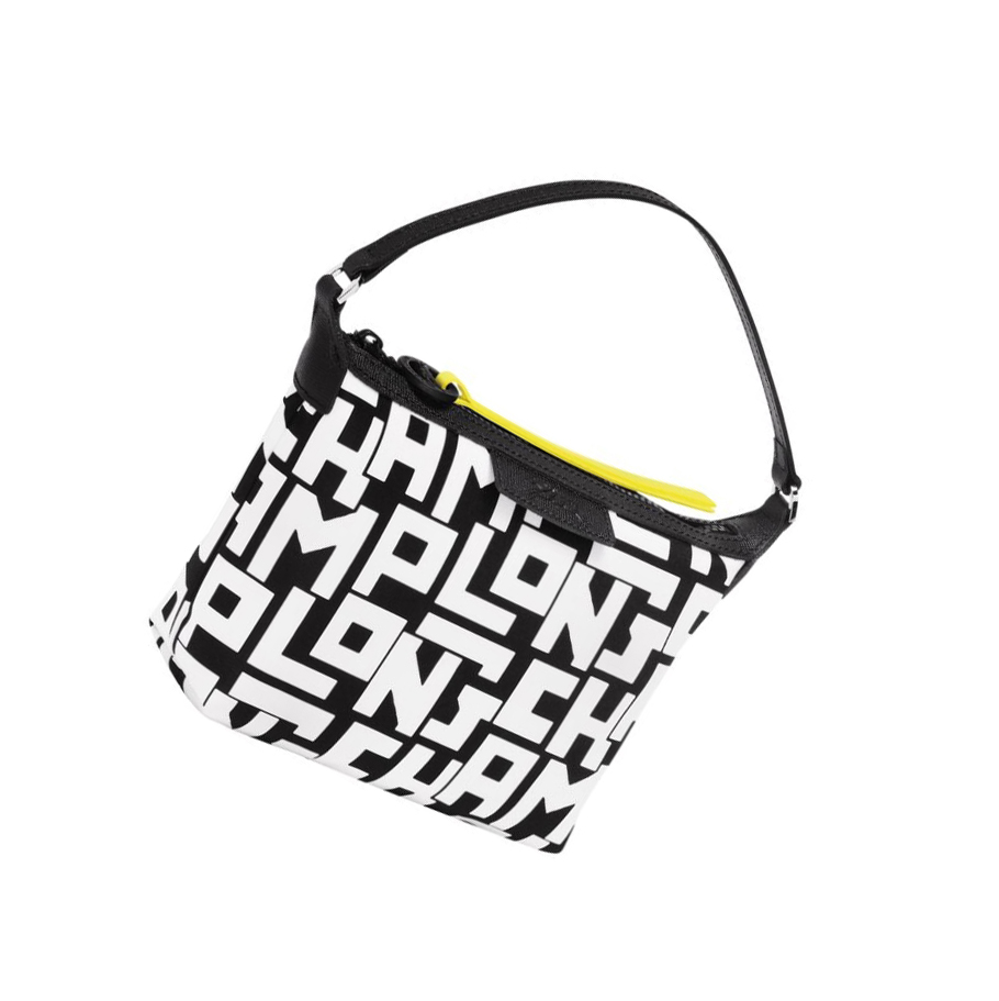 Női Longchamp Le Pliage Lgp Pouches Fekete Fehér | HU-QPE3594