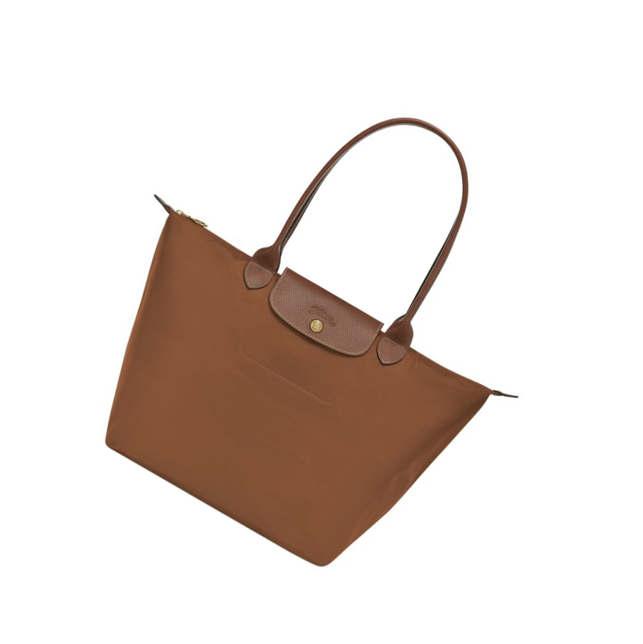 Női Longchamp Le Pliage Original L Válltáskák Barna | HU-FTL1304