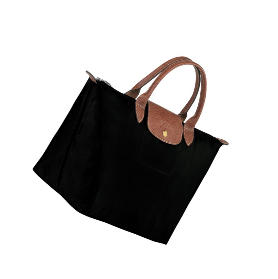 Női Longchamp Le Pliage Original M Kézitáska Fekete | HU-KPG5013