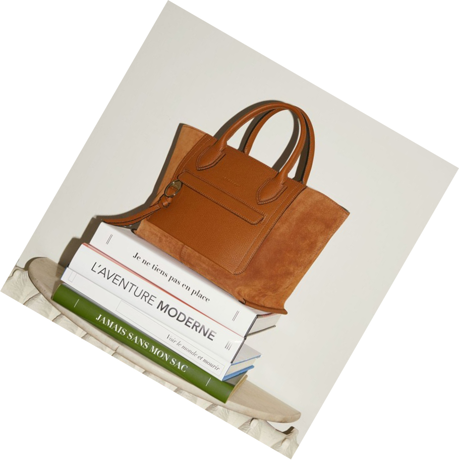 Női Longchamp Mailbox M Kézitáska Barna | HU-LDC4290