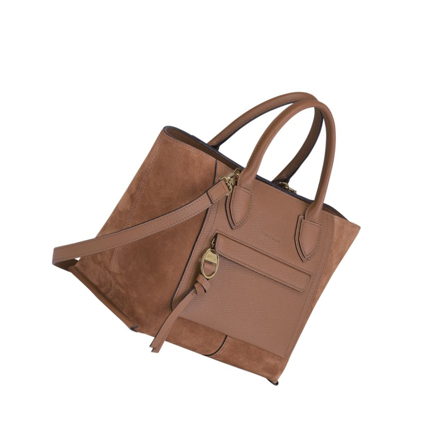 Női Longchamp Mailbox M Kézitáska Barna | HU-LDC4290