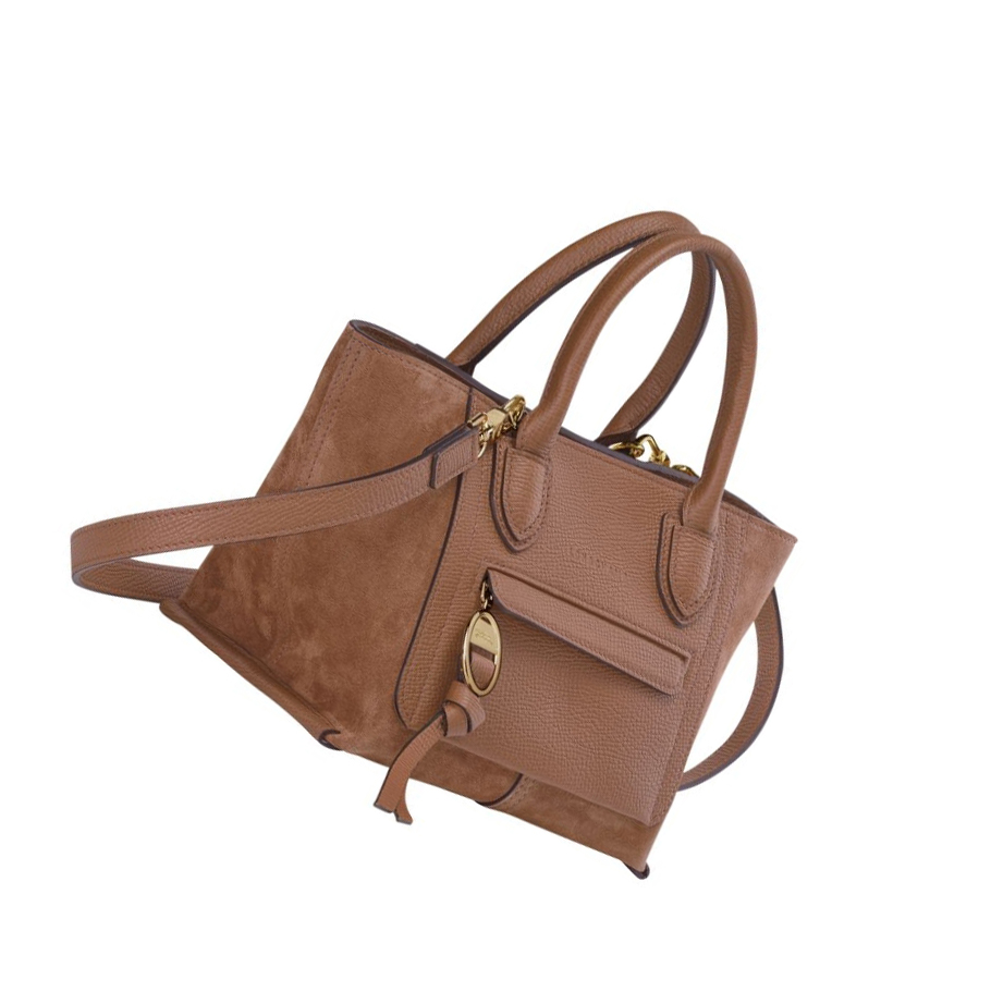 Női Longchamp Mailbox S Kézitáska Barna | HU-AWN5267