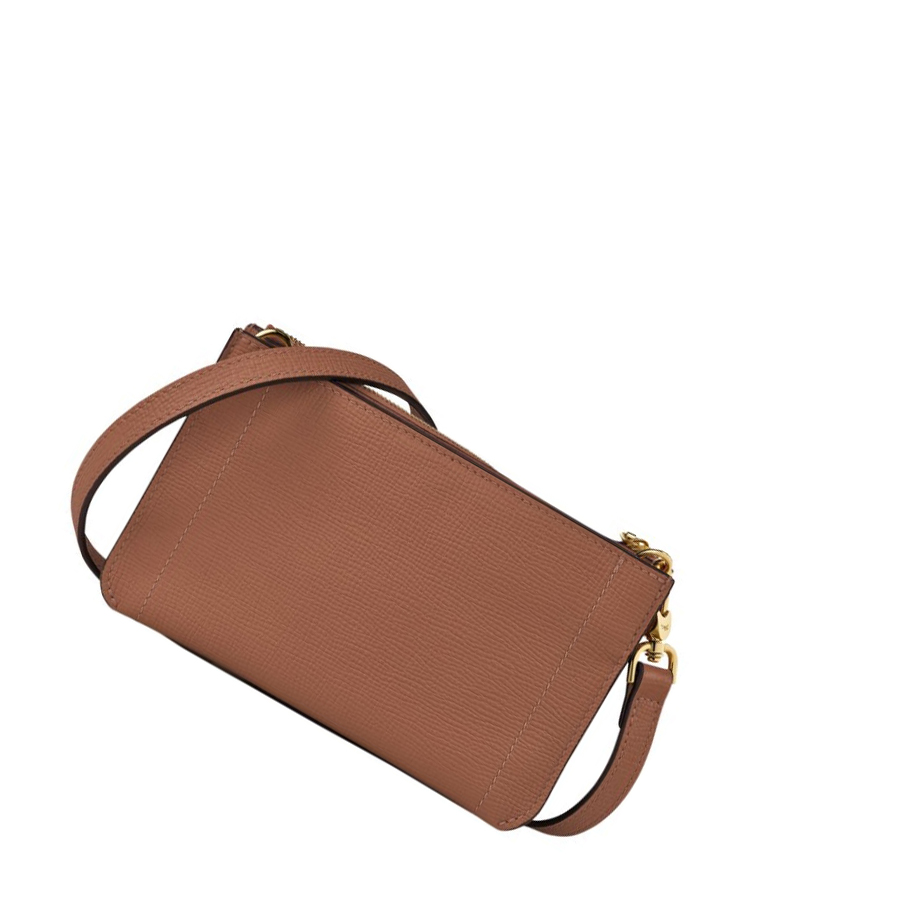 Női Longchamp Mailbox Soft Cipzáras Pénztárca Barna | HU-OQC7158