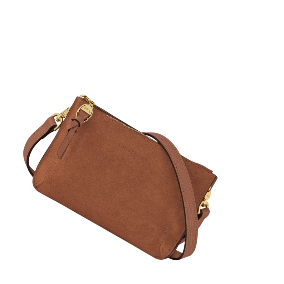 Női Longchamp Mailbox Soft Cipzáras Pénztárca Barna | HU-OQC7158