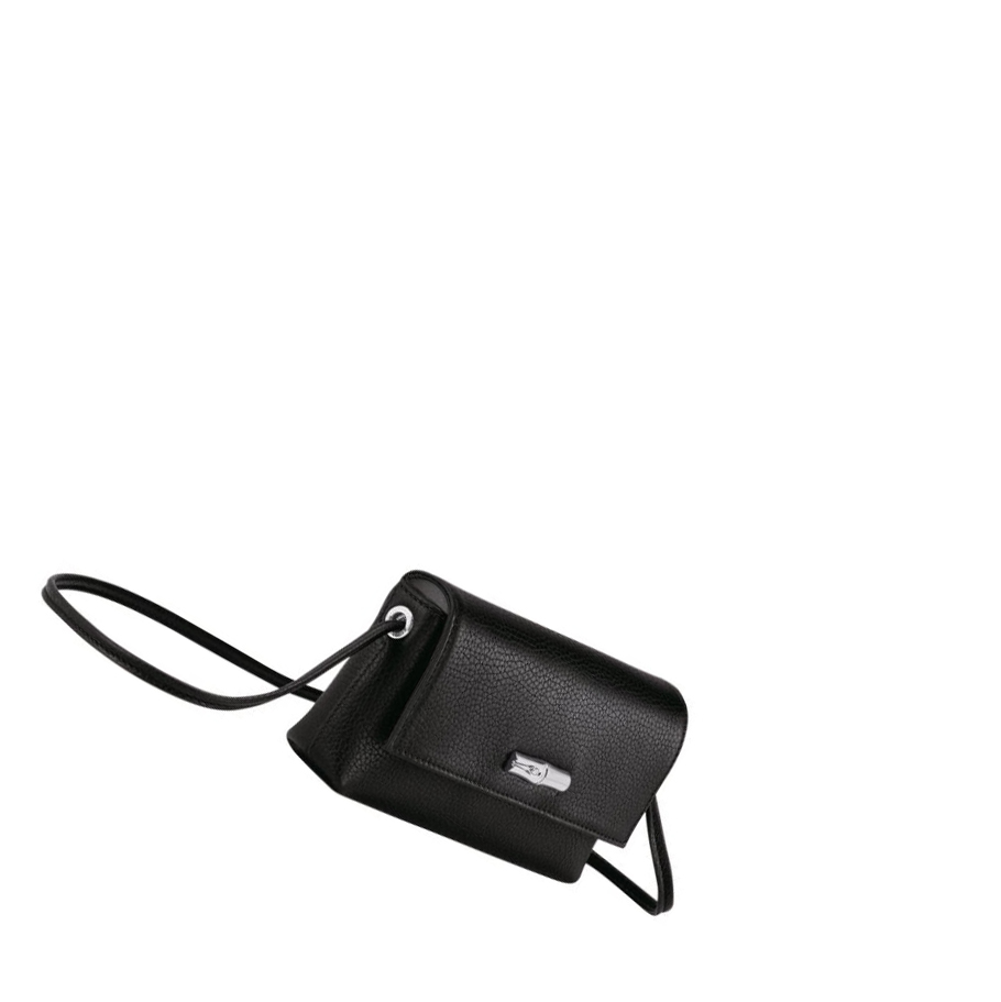 Női Longchamp Roseau Essential Pouches Fekete | HU-EAQ9084