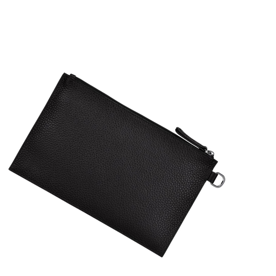 Női Longchamp Roseau Essential Pouches Fekete | HU-IUH3295