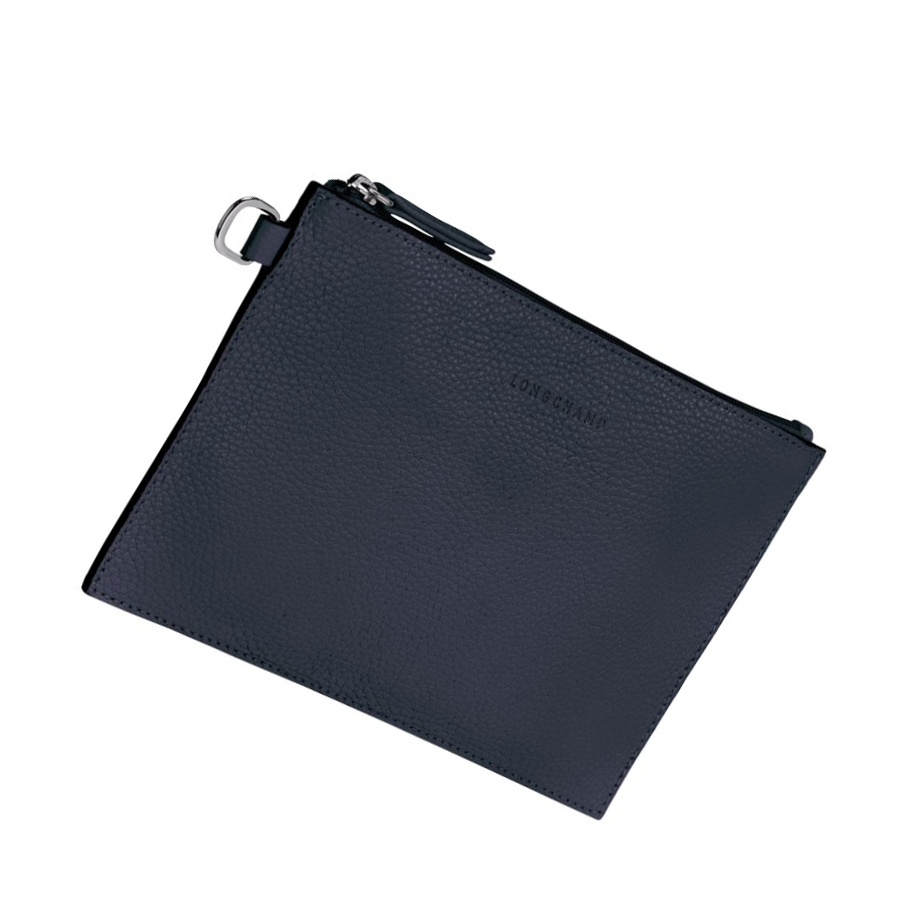 Női Longchamp Roseau Essential Pouches Sötétkék | HU-PJF9762