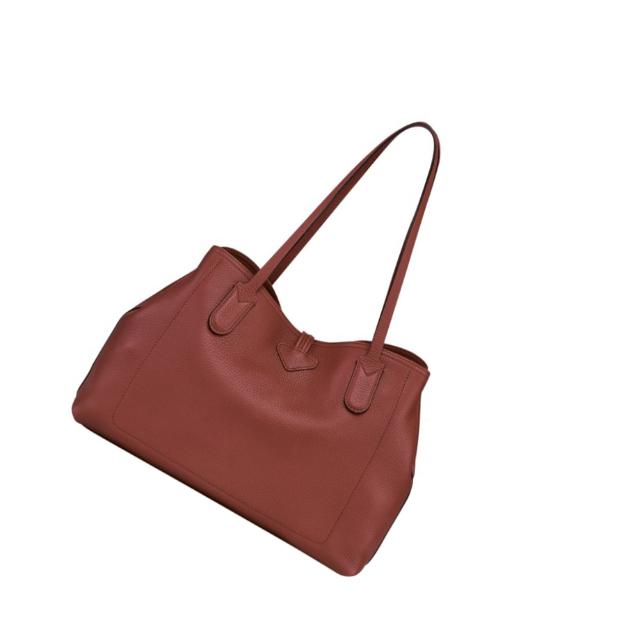 Női Longchamp Roseau Essential Válltáskák Barna | HU-DSF1289