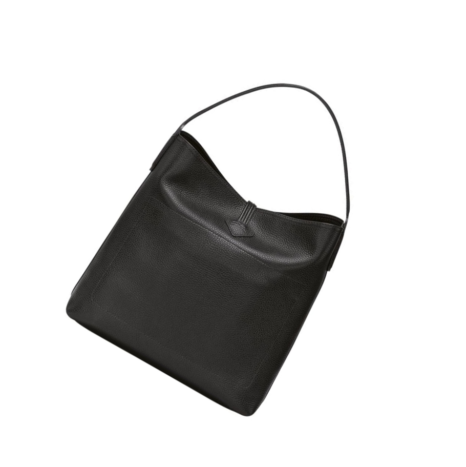 Női Longchamp Roseau Essential Válltáskák Fekete | HU-RGD3042