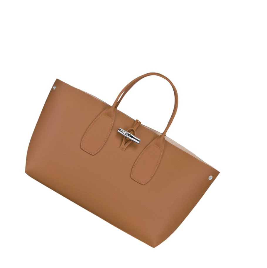 Női Longchamp Roseau L Kézitáska Bézs | HU-ESW3952