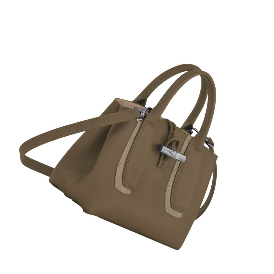 Női Longchamp Roseau Shadow S Kézitáska Barna | HU-GOX2435