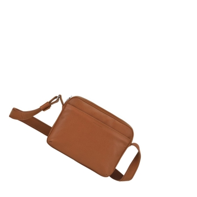 Férfi Longchamp Le Foulonné Crossbody Táska Barna | HU-YMT1867