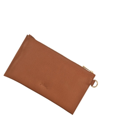 Férfi Longchamp Le Foulonné Pouches Barna | HU-ALF9864