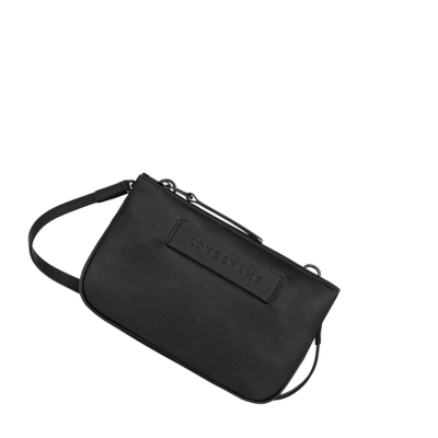 Női Longchamp 3D Crossbody Táska Fekete | HU-LVM9308