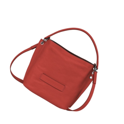 Női Longchamp 3D Crossbody Táska Piros | HU-WES6430