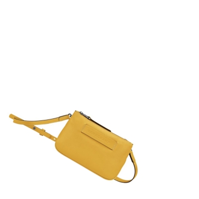 Női Longchamp 3D Crossbody Táska Sárga | HU-RIZ3951