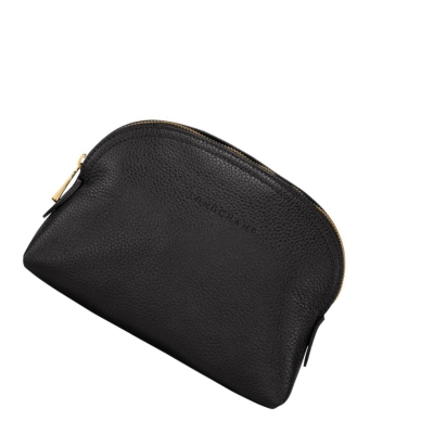 Női Longchamp Le Foulonné Pouches Fekete | HU-XDM5904