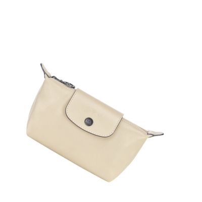 Női Longchamp Le Pliage Cuir Pouches Bézs | HU-WDT2918