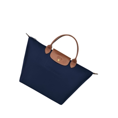 Női Longchamp Le Pliage Original M Kézitáska Sötétkék | HU-CHX5640