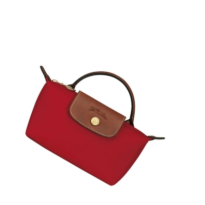 Női Longchamp Le Pliage Original Pouches Piros | HU-JMC3806