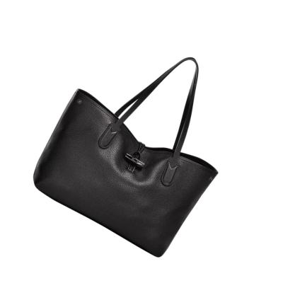 Női Longchamp Roseau Essential Válltáskák Fekete | HU-SPB1296